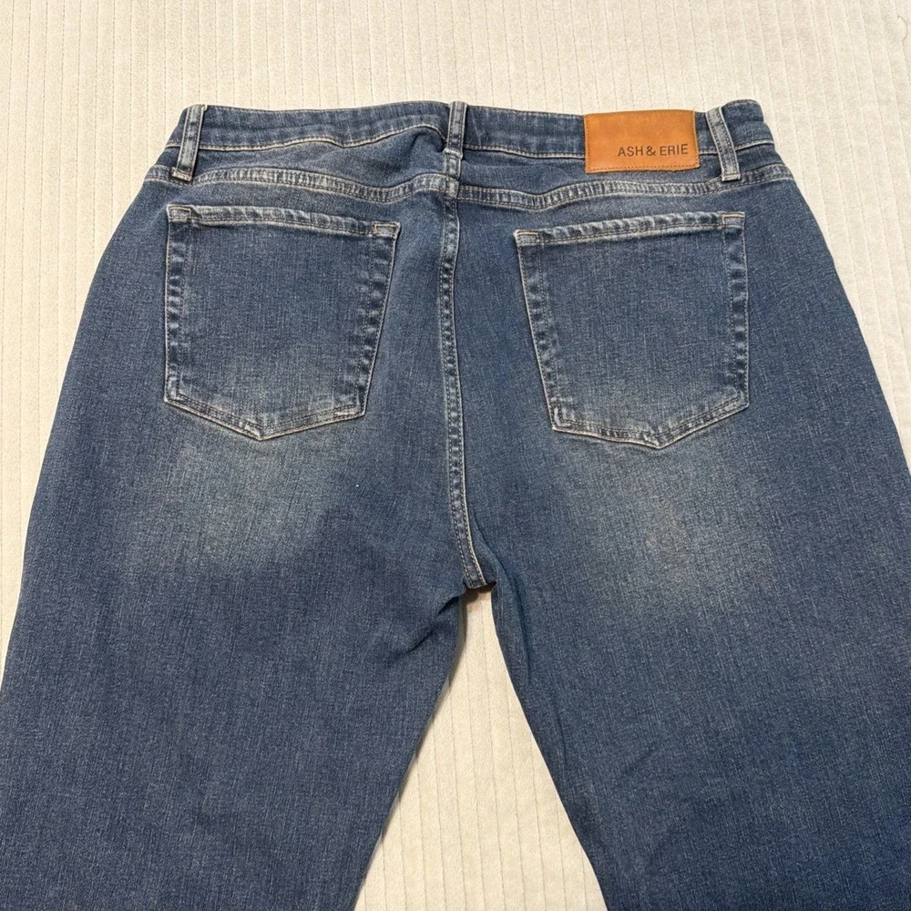 Ash & Erie Jeans Mens 33x29 Straight Denim meas 36x28 med dark wash